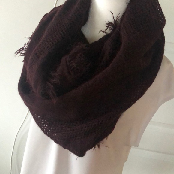 Burgundy Infinity Scarf - Picture 2 of 3